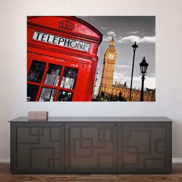 Imagem de Painel Adesivo de Parede - Londres - Cabine Telefônica - 634pnm