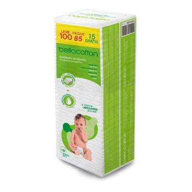 Imagem de Algodao Quadrado Bebe Bellacotton 100Un
