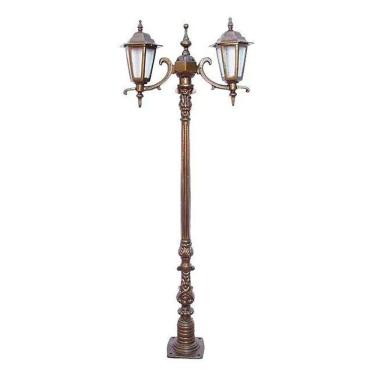 Imagem de Poste Verona Mini Para Jardim De Alumínio 02 Luminária 1,42M