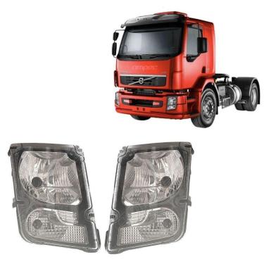 Imagem de Par Farol Compatível Volvo Vm Após 2006 Fundo Preto