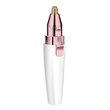 Imagem de Kiboule 2 Em 1 Feminino Removedor De Pêlos Facial Mini-Batom Portátil Aparador De Sobrancelhas Aparador Elétrico Indolor Para Depilação White