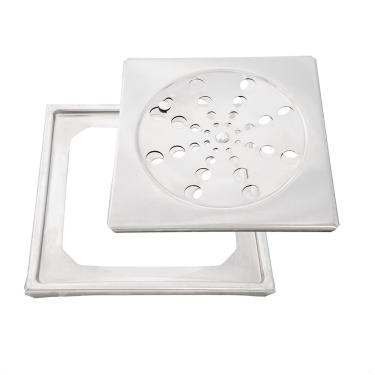 Imagem de Grelha Abre Fecha + Porta Grelha Quadrada 15x15cm Inox