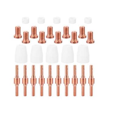 Imagem de Qiang Han 30 peças ponta cortador de plasma eletrodos extensão kit de bicos acessórios de consumo para cortador de plasma PT31 CUT 40 ferramentas de solda
