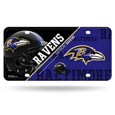 Imagem de Rico Industries Placa de licença NFL Baltimore Ravens unissex Baltimore Ravens Metalbaltimore Ravens placa de licença Metalbaltimore Ravens, cor do time, tamanho único (6734548504)