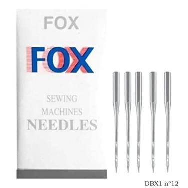 Imagem de 100 Agulha Máquina Reta Industrial Cabo Fino Dbx1 FOX Nº 12
