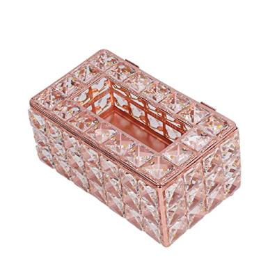 Imagem de Suporte para caixa de lenços Design elegante e bonito, suporte para lenços anti-queda resistente e durável(玫瑰金)