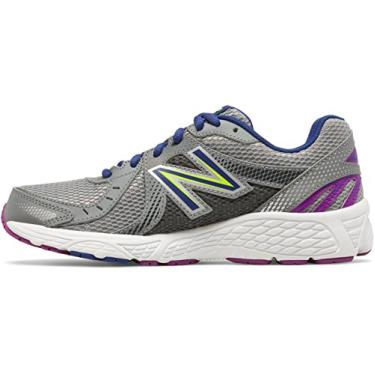 Imagem de New Balance W450gv3 Feminino, Cinza/Roxo, 8 Wide