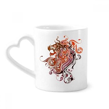 Imagem de Caneca colorida com desenho de dragão animal caneca de café cerâmica copo de coração de vidro