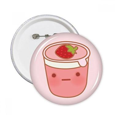 Imagem de Expression morango sorvete alfinetes redondos emblema botão decoração acessório 5 peças