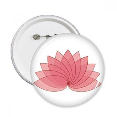 Imagem de Ilustração de flor de lótus de planta, alfinetes redondos, emblema, botão, decoração, acessório, 5 peças