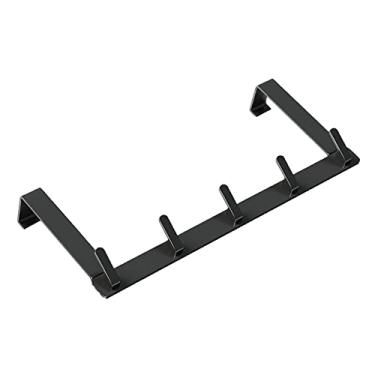 Imagem de Cabide de ganchos para pendurar sobre a porta com 5 ganchos para pendurar, cabide resistente sobre a porta para quarto, jaquetas, bolsas, bolsas e toalhas