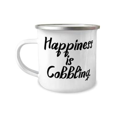 Imagem de Caneca de camper Fancy Cobbling 340 g, Happiness is Cobbling, presente para homens e mulheres, presentes brilhantes de