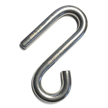 Imagem de Gancho de aço inoxidável 316 S de ponta aberta e ponta estreita de 0,95 cm Cunningham de grau marítimo