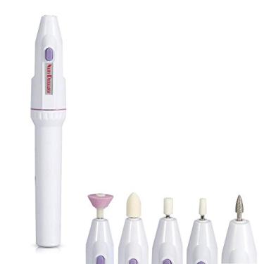 Imagem de Conjunto de manicure, polidor de unhas elétrico, mini polidor de unhas, ferramenta de manicure e pedicure com 5 peças para remover a pele morta