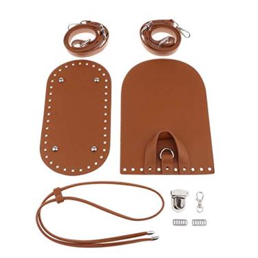Imagem de kowaku Kits completos de couro para fazer bolsas de mão, bolsa de ombro, bolsa de ombro, faça-você-mesmo, couro - marrom