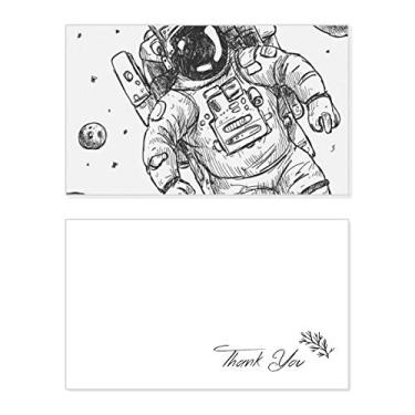Imagem de Cartão de agradecimento do astronauta do monstro alienígena do universo, aniversário, saudação, casamento, agradecimento