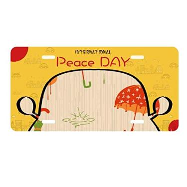 Imagem de DIYthinker Placa de carro Cloud Umbrella Rain Drip Weather Placa de carro Decoração Dia da Paz