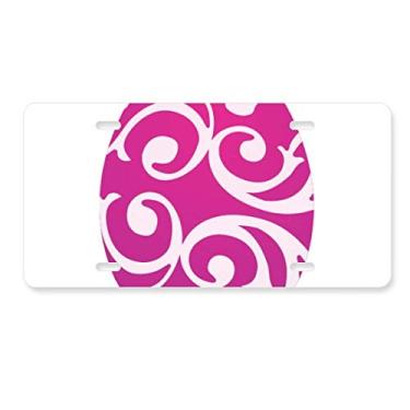 Imagem de DIYthinker Etiqueta de aço inoxidável para decoração de placa de licença com design de ovo roxo Festival Religião da Páscoa