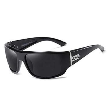 Imagem de Oculos de Sol Masculino VIAHDA Design Esportivo Polarizados 6015 (C5)