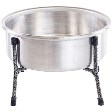 Imagem de Comedouro NF Pet Aramado Simples em Alumínio - Tam. PP