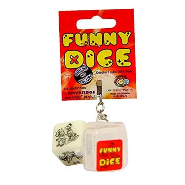 Imagem de Diversão Ao Cubo Funny Dice - Jogo Do Prazer Que Brilha No Escuro Com Chaveiro Contém 1 Dado REF:ER-09