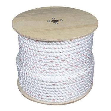Imagem de Golberg 3-fios de polidor torcido, corda combo – vários comprimentos e tamanhos, 1 inch x 300 feet, White