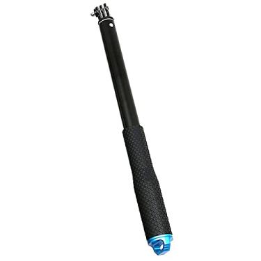 Imagem de Bastão extensível para câmera, cabo de silicone portátil ABS durável, bastão de selfie 91,44 cm para tiro em grupo (azul)