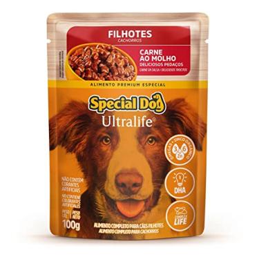 Imagem de Ração Úmida Special Dog Ultralife para Cães Filhotes Sabor Carne ao Molho 100g