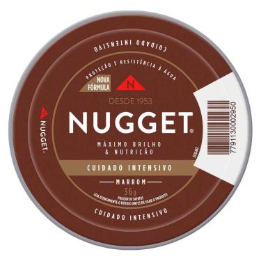 Imagem de Kit 3un Polidor de Sapato Pasta Marrom Nugget 36g Lata