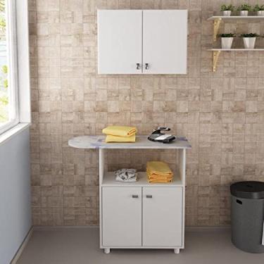 Imagem de Conjunto Lavanderia Multiuso 2 Peças 1 Tábua de Passar Tp3050 1 Armário Aéreo Am3104 Tecno Mobili Branco