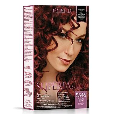 Imagem de Kit Banho De Brilho Amend Supéria Color, 100g, Sem Amônia, Condiciona Os Fios Realçando A Cor, Brilho Intenso E Vitalidade Aos Cabelos, Sem Amônia E Sem Oxidantes (5546 Vermelho Amora)