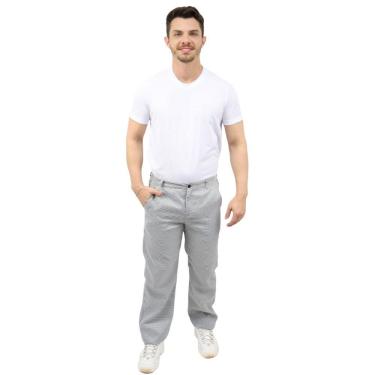 Imagem de Calça Pied Poule Masculina - Calça Cozinheiro Plus Size