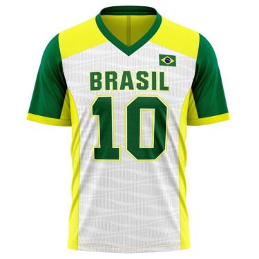 Imagem de Camiseta Braziline Makuna Brasil Masculino - Branco