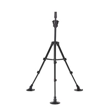 Imagem de CIADAZ Tripé de suporte de peruca com ventosas Mini suporte de cabeça de manequim ajustável Suporte de cabeça de manequim Suporte de tripé de cabeça de manequim Cosmetologia portátil Treinamento de