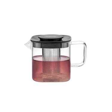 Imagem de Bule Para Chá Tramontina Em Vidro E Aço Inox Com Infusor 600 Ml