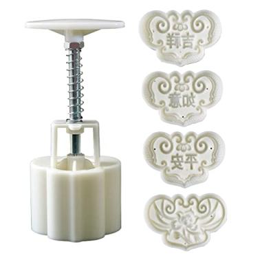 Imagem de 50g Carimbos de bolo da lua Ruyi Forma de Bloqueio Moldes de Bolo da Lua Festival Prensa Mão Moldes de Bolo da Lua Cozinha Pastelaria Decoração Gadgets