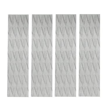 Imagem de MonkeyJack 4 peças Azul celeste/Diamante Cinza Grooved Antiderrapante EVA Surf SUP Skimboard Kiteboard Traction Pad Bar Deck Grip Mat Tail Pads Trim Sheet, Cinza