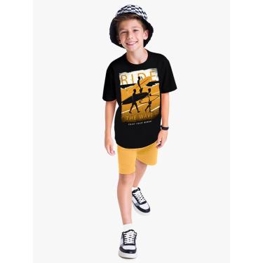 Imagem de Infantil - Conjunto Menino Camiseta + Bermuda Kyly Preto  menino