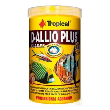Imagem de Ração Tropical D-Allio Plus Flakes 20G Nutritivo Top Aquario