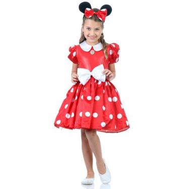 Imagem de Fantasia Minnie Vermelha Infantil - Disney