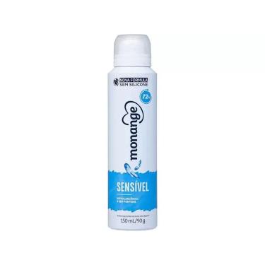 Imagem de Desodorante Antitranspirante Aerossol Sensível Hipoalergênico Sem Perfume 150ml Monange