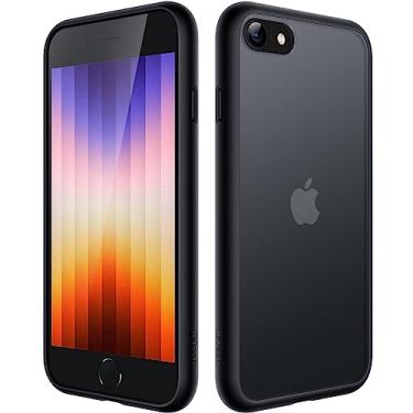 Imagem de JETech Capa Fosca para iPhone SE 3/2 (2022/2020), iPhone 8/7, 4,7 Polegadas, Case Proteção Contra Quedas, Capinha Traseira Translúcida Fosca para Telefone, Anti-Impressão Digital (Preto)