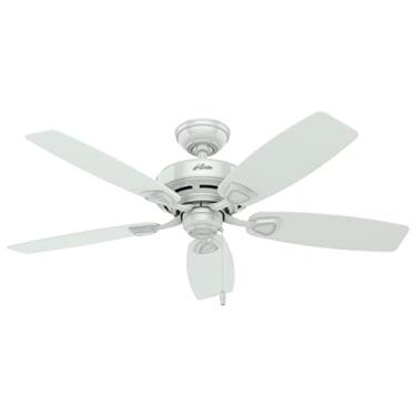Imagem de Ventilador de teto para ambientes internos/externos Hunter Sea Wind com controle de corrente de puxar, 122 cm, branco