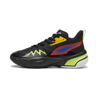 Imagem de PUMA Tênis unissex infantil Genetics, Puma Preto - vermelho para todos os tempos, 18