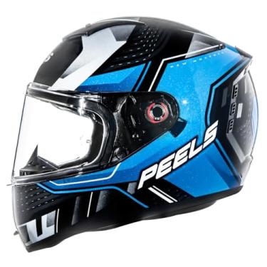 Imagem de Peels Capacete Fechado Moto com Óculos Interno Icon Force Preto/Marine 56