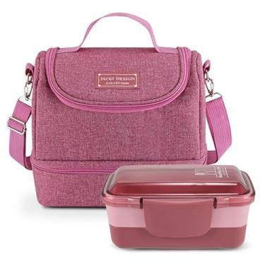 Imagem de Bolsa T�rmica Rosa + Marmita 950ml (Jacki Design CONCEPT) 2 Andares | Mant�m Alimentos Frescos | Design Moderno | Praticidade para o Dia a Dia | Dur�vel e Funcional (Concept, Rosa, Termica + Marmita)