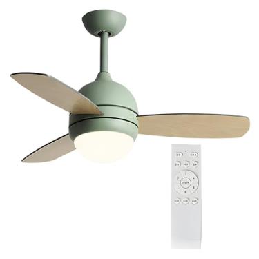 Imagem de Ventiladores De Teto Com Luzes, Ventilador De Teto Moderno Com Controle Remoto, Luz De Ventilador De Teto Com Motor Reversível, Para Quarto De Pátio (Color : Style 4, Size : 42in)