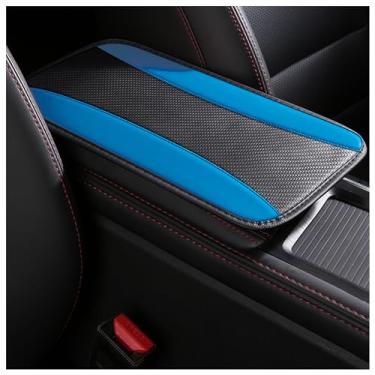 Imagem de IHOTDER Elegante capa de console central de carro, capa de couro PU para apoio de braço para carro evita arranhões no console central, almofada universal para apoio de braço de carro interior para
