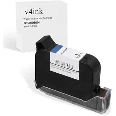 Imagem de v4ink Bentsai BT-2560N Cartucho de tinta solúvel em água aquosa original 0,5 polegada substituição para impressora portátil a jato de tinta Bentsai BT-HH6105B2, BT-HH6105B3 (preto, 1 pacote)