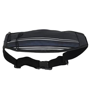 Imagem de Bolsa de cintura, suporte de telefone de poliuretano, pochete refletiva, multifuncional, cinto de corrida, bolsa de cintura feminina e masculina para esportes ao ar livre, Azul escuro